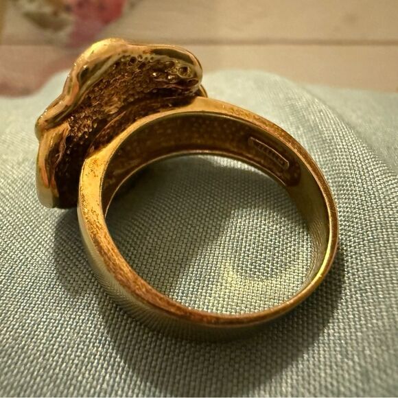 STATEMENT ROSE RING SWAROVSKI STYLE – SIZE 9 💎 - Picture 6 of 15